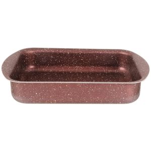 Nouval Granite Rectangular Oven Dish, 25 cm - Dark Red