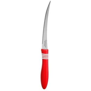 Tramontina Stainless Steel Vegetables Sharpener Kinfe, 5 Inch - Red