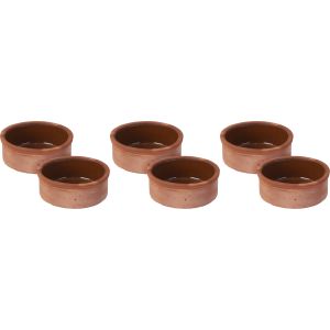 Pottery Oven Dish Set, 6 Pieces - Brown