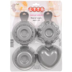 Lyth Plast Plastic Rice Mold Set, 4 Pieces