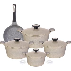 Neoflam Granite Pots Set, 11 Pieces - Beige