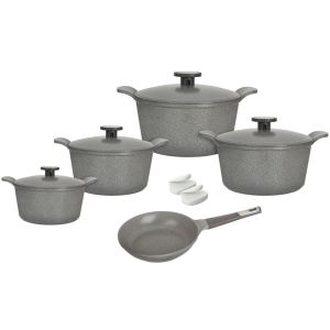 Neoflam Granite Cookware Set, 11 Pieces - Grey