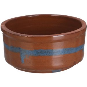 Pottery Deep Oven Dish, 22 cm - Brown