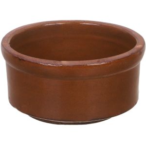 Pottery Deep Oven Dish, 16 cm - Brown