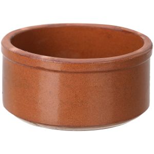 Pottery Deep Oven Dish, 12.5 cm - Brown