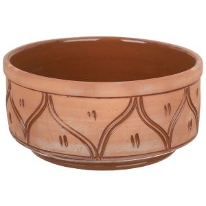 Pottery Deep Oven Dish, 30 cm - Brown