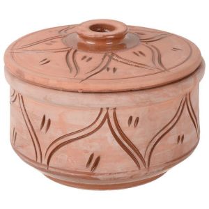 Pottery pot with Lid, 20 cm - Copper