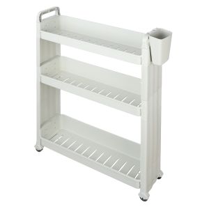 Storage Shelves, 3 Drawers - White
