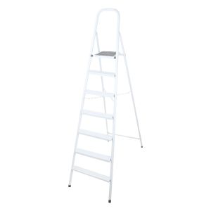 Lora Metal Ladder, 7 Degrees, 155 cm - White 