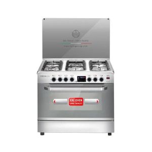 Royal Gas Master Chef Pro Gas Free Standing Cooker, 5 Gas Burners, 60×90 cm - Silver