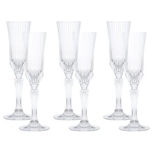RCR Glass Drinkware Set, 6 Pieces, 247 ml - Clear