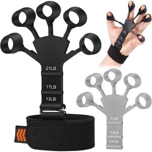 Finger Strengthener, 6 Resistance Levels - Black