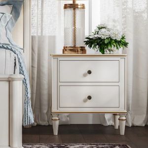 Counter Wood Modern Commode,50x50x45 cm -white