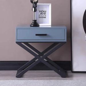 Counter Wood Modern Commode,45x45x40 cm -Petrol
