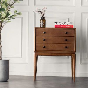 Counter Wood Modern Commode,60x50x30 cm -Dark wooden