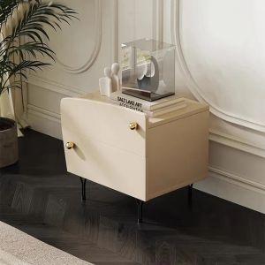 Counter Wood Modern Commode,50x50x40 cm -Beige