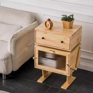 Counter Wood Modern Commode,60x45x40 cm -light wooden