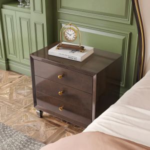 Counter Wood Modern Commode,50x50x45 cm -Dark brown