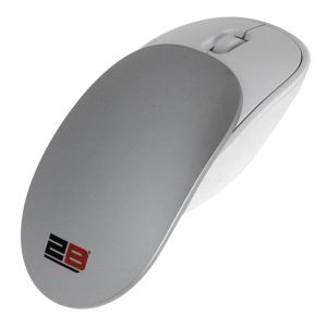 2B MO307 Wireless Optical USB Mouse, Com.with Laptops & PC - White Silver