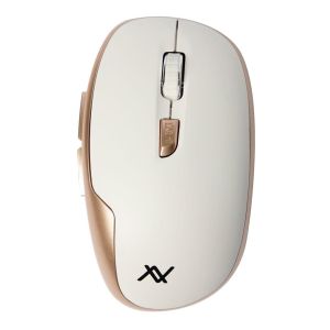 Lavvento MO34W Wireless Optical USB Mouse, Com.with Laptops & PC - White Gold