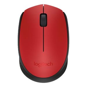 Logitech M171 Wireless USB Mouse, Com.with Laptops & PC - Red