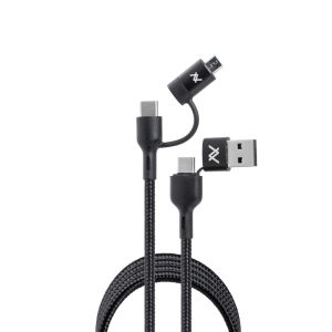 L'avvento MP299 Cable, 4 In 1, Audio, 3.5Mm, 1.5M - Black