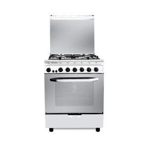 Fresh Hi Cast Gas Cooker with Fan, 4 Burners, 60×60 cm - Silver