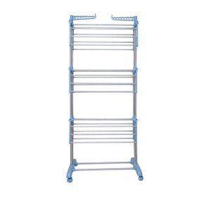 Plastic Clothes Dryer, 3 Layers, 170×126 cm - Light Blue
