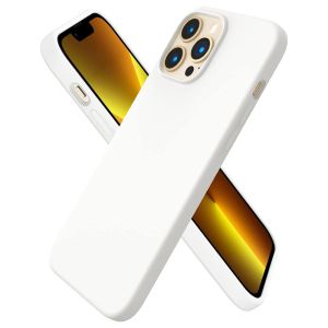 Silicone Mobile Phone Cover, Compatible with iphone 13 Pro Max - White