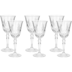 RCR Glass Cups Set, 6 Pieces - Clear