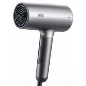 Braun BRHD435E Hair Dryer, 2200 Watt, 3 Accessories, Digital Control - Grey