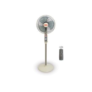 Fresh Smart Stand Fan, 3 Blades, 3 Speeds, Remote - Off White
