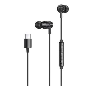 Awei Tc-5 Wired Headphone, Type C, Cable 1.2 Meter - Black