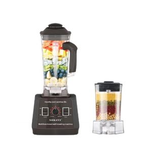Sokany SK-666N Electric Blender, 5000 Watt, High Power - Clear Black