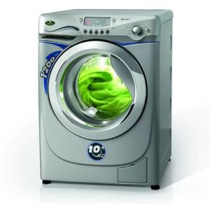 Kiriazi KW1210 Front Load Automatic Washing Machine, 10 kg - Silver