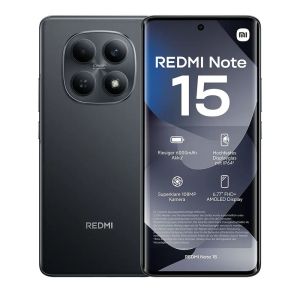 Redmi Note 15 Smart Mobile Phone, 4G LTE Network, Dual SIM, 256GB, 8GB RAM - Black