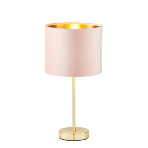Steel Modern Lighting Table, 50×23 cm - Gold Pink