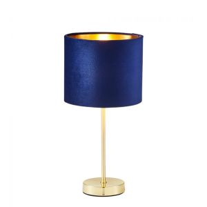 Steel Modern Lighting Table, 50×23 cm - Dark Blue Gold