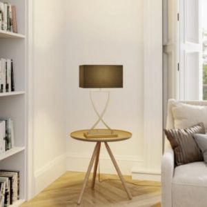 Steel Modern Lighting Table, 64×35 cm - Black Gold
